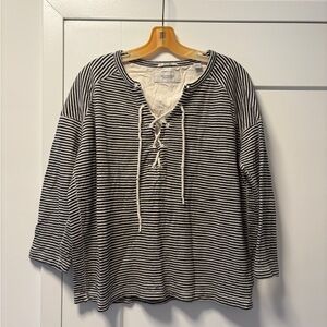 Scotch & Soda | Women’s Home Alone Lace Up 3/4 sleeves Size 1